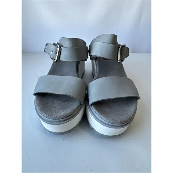 TIMBERLAND Koralyne Platform Wedge Leather Sandals Women’s US 8 EU 39 - Picture 3 of 11